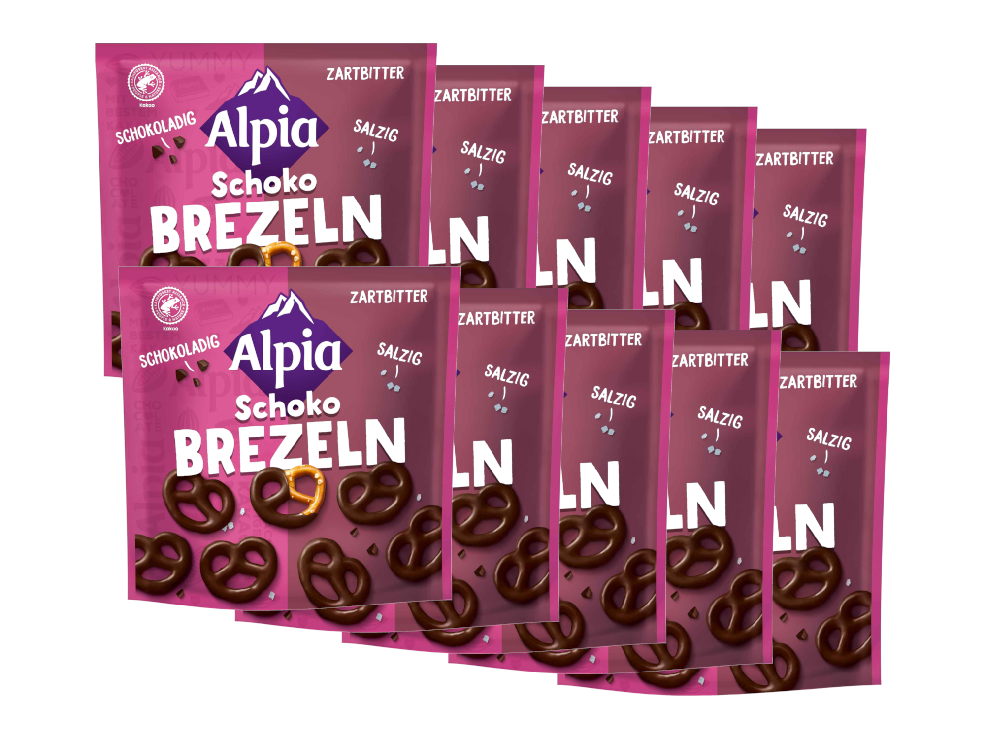 Alpia Schoko Brezeln Zartbitter 10er Pack (10×140 g)