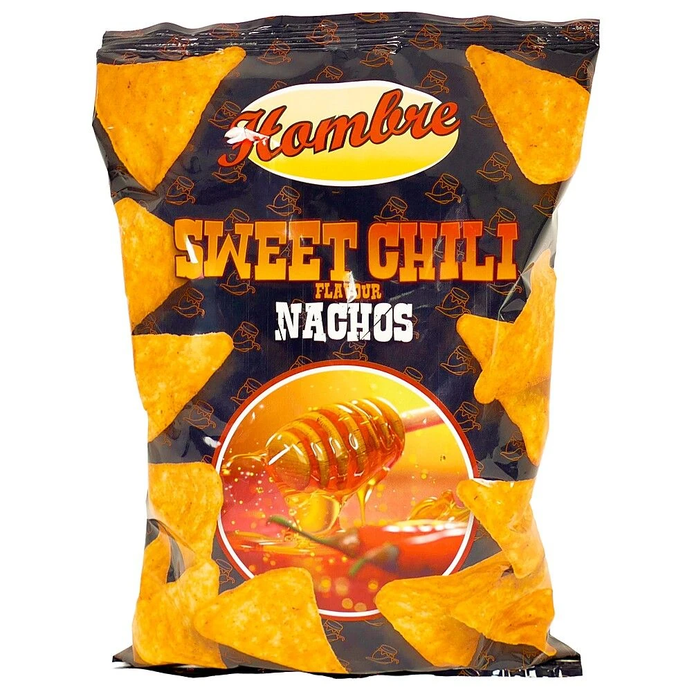 Hombre Nachos Sweet-Chili 125 g – würzig-süße Maischips