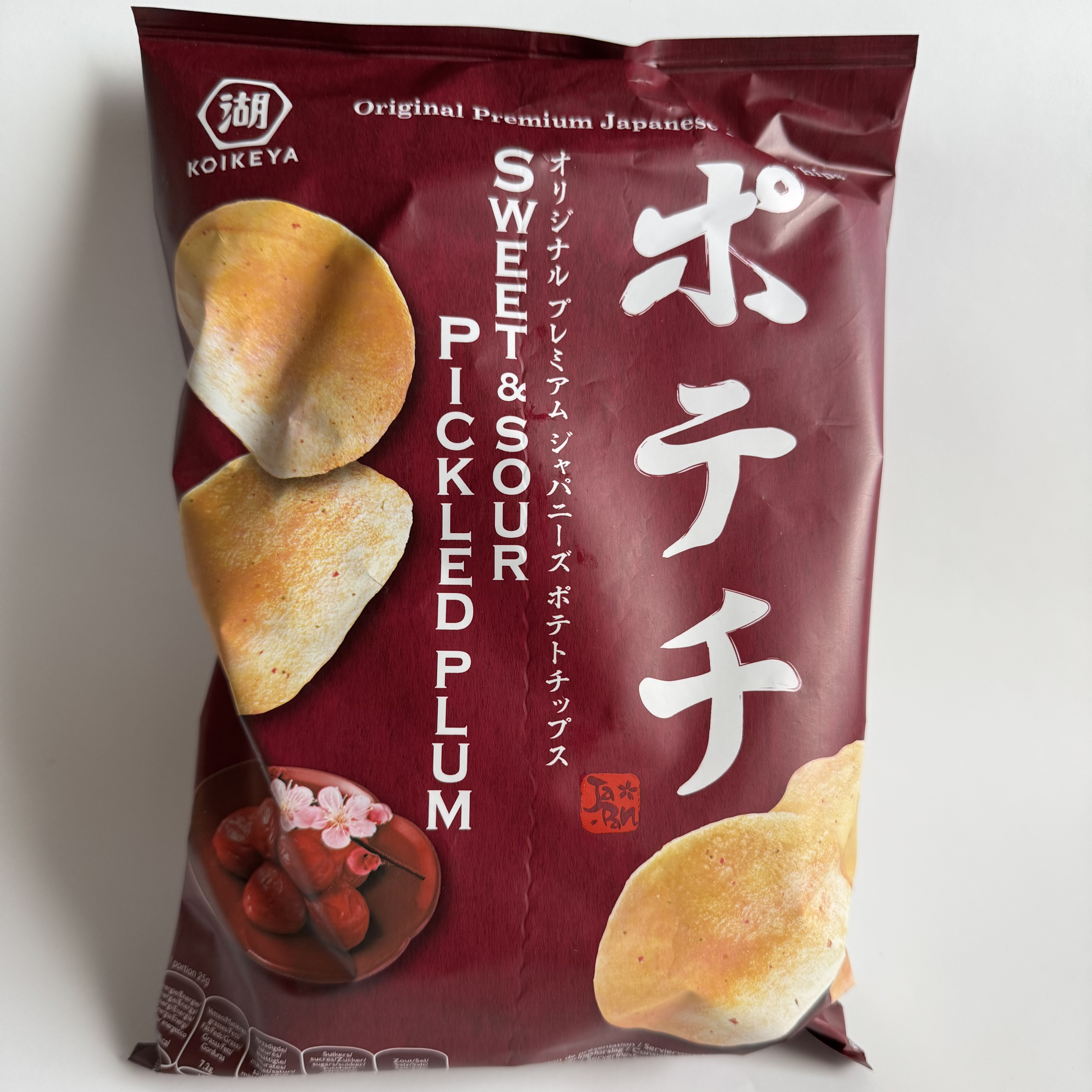 Original japanische Premium Kartoffelchips - Pflaume